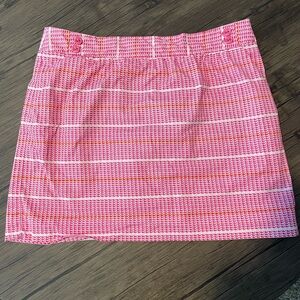 Vineyard Vines Pink and White Smocked Mini Pencil Skirt